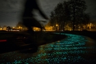 First glowing Van Gogh-Roosegaarde bicycle path in the world