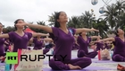 China: Hundreds of pregnant women engage in mass yoga for Mother's Day