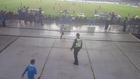 Melbourne Cop Plays Soccer with Kids at A-League Game in Stands