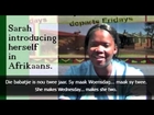 Easy Afrikaans - Sarah introducing herself