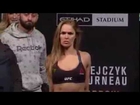 Holly Holm puts fist in Ronda Rousey's face at weigh-in