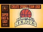 Illustrator Tutorial: How to create a sports team logo.
