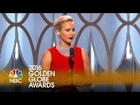 Jennifer Lawrence Wins Best Actress in a Comedy at the 2016 Golden Globes