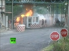 Serbs destroying ''Kosovo'' border in July 2011