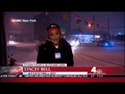 Yikes! WNBC crew has a close-call with sliding car / Blizzard 2015, Snowstorm Juno