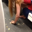 Eating off the floor of a train. 5 second rule?