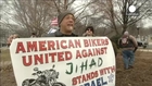 Pro- and anti-Netanyahu protesters cry out from Capitol Hill