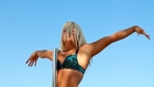 I Always thought a Polecat was a Skunk... Anastasia Sokolova - Perform Pole Dance On The Beach