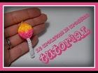 Tutorial Chupa Chups con Elastici RAINBOW LOOM - DIY Lollipop Charm