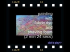 Sky Painting On Fabric With Shaving Foam