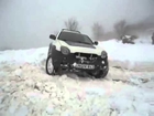 izusu vehicross   off road in snow