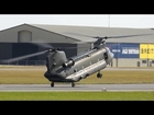 Chinook CH-47 Roll and flying backwards amazing to see at RIAT 2014