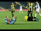 Only in Israel - The referee tackles the striker