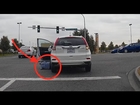 Lady Gets Run Over by Her Own Car at an Intersection