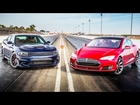 2015 Dodge Charger SRT Hellcat vs. 2015 Tesla Model S P85D! - Head 2 Head Ep. 65