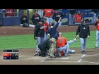 Giancarlo Stanton leaves game after hit during swing