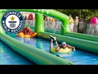 Longest distance travelled on a slip and slide - Guinness World Records