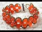 How to Make an Easy Beaded Double Wave Bracelet with Agate Beads