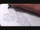 Drawing a Curly Tribal Cross Tattoo Design