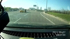 Taxi Takes Out Motorcycle Like A Boss