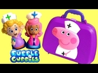 Play Doh Bubble Guppies Molly & Nurse Peppa Pig Medical Case at the Mermaids Check-Up Center Toy