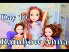 AllToyCollector Frozen Anna Dyes Hair RAINBOW like Rainbow Elsa Summer Fun Day 10