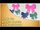 ORIGAMI | HOW TO MAKE PAPER BOW - RIBBON | TRADITIONAL PAPER TOY