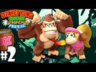 Donkey Kong Country Tropical Freeze: Co-Op Dixie Copter PART 2 (Wii U HD Gameplay Walkthrough Coop)