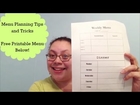 Menu Planning Tips and Tricks! ~ Free Printable Menu