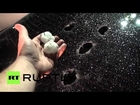 Golf ball-sized hailstones smash cars in Kansas