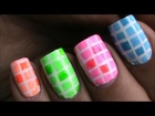 Nail art - Nail art tape color blocking - cute nail polish designs