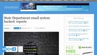 State Department Email System Hacked: Reports