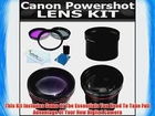 Lens Kit For The Canon Powershot G12 G11 G10 Digital Camera Includes 3.5X Telephoto and .43x