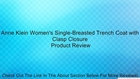 Anne Klein Women's Single-Breasted Trench Coat with Clasp Closure Review