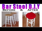 How to Recover A Bar Stool with Fabric (D.I.Y)